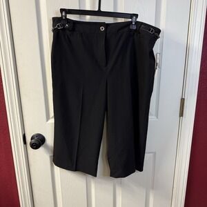 New Directions Black Chain Accent‎ Capri Pants Women's Size 14
